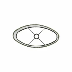 Light en Living Lampenkap ovaal recht smal 30-15-25 cm OSIRE groen