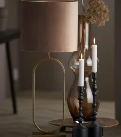 Light en Living Lampenkap cilinder 35-35-30 cm VELOURS chocolade bruin