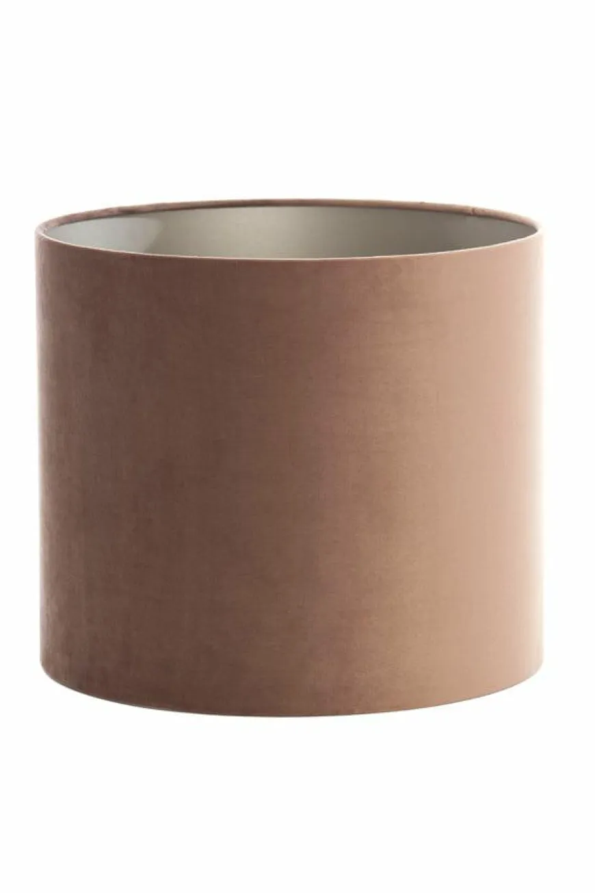 Light en Living Lampenkap cilinder 35-35-30 cm VELOURS chocolade bruin
