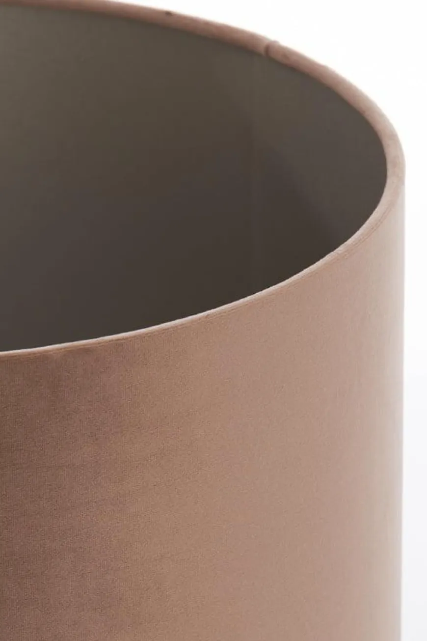 Light en Living Lampenkap cilinder 35-35-30 cm VELOURS chocolade bruin