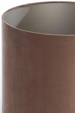 Light en Living Lampenkap cilinder 35-35-30 cm VELOURS chocolade bruin