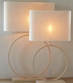 Light en Living Lampenkap ovaal BRESKA parel wit - Diverse maten