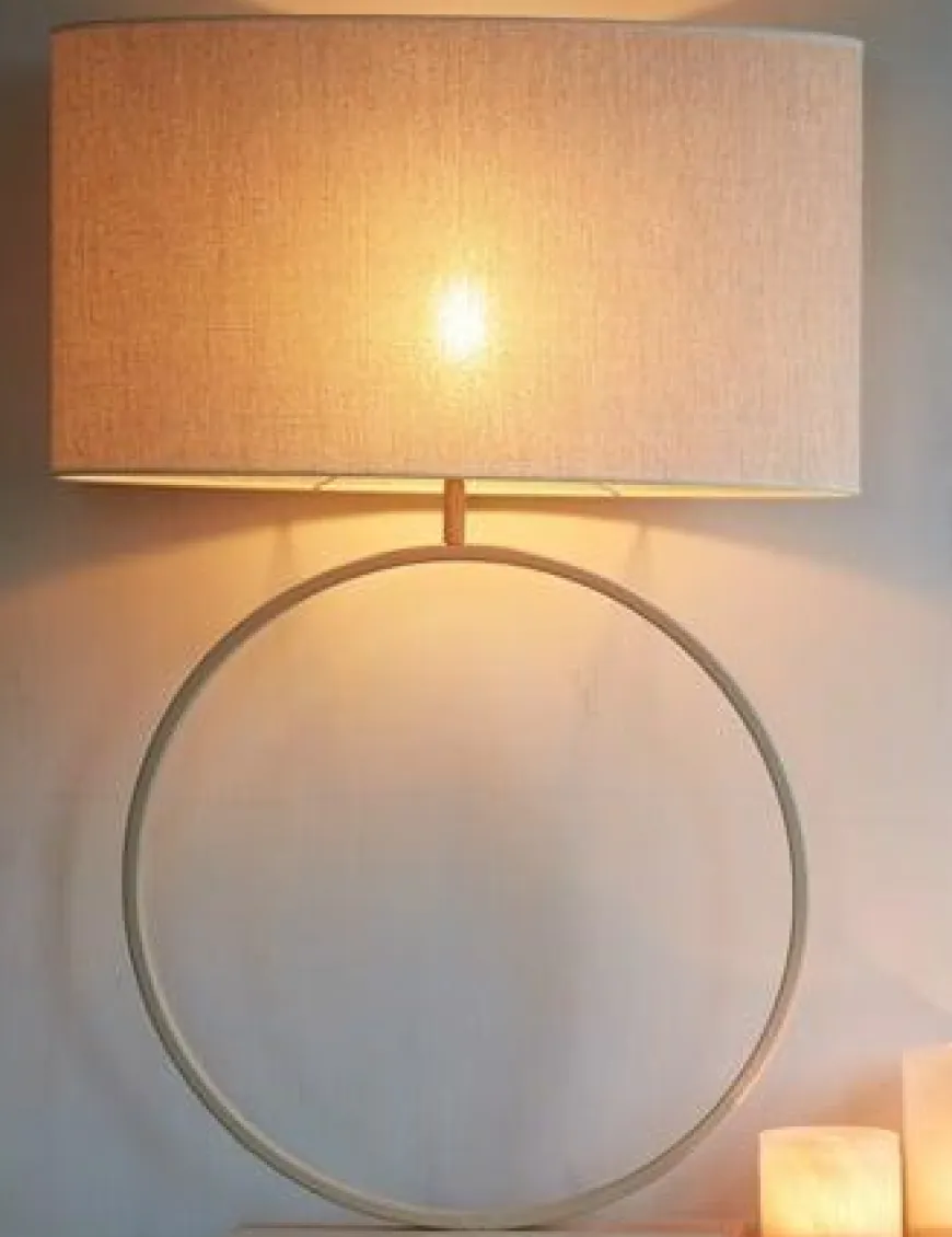 Light en Living Lampenkap ovaal BRESKA parel wit - Diverse maten