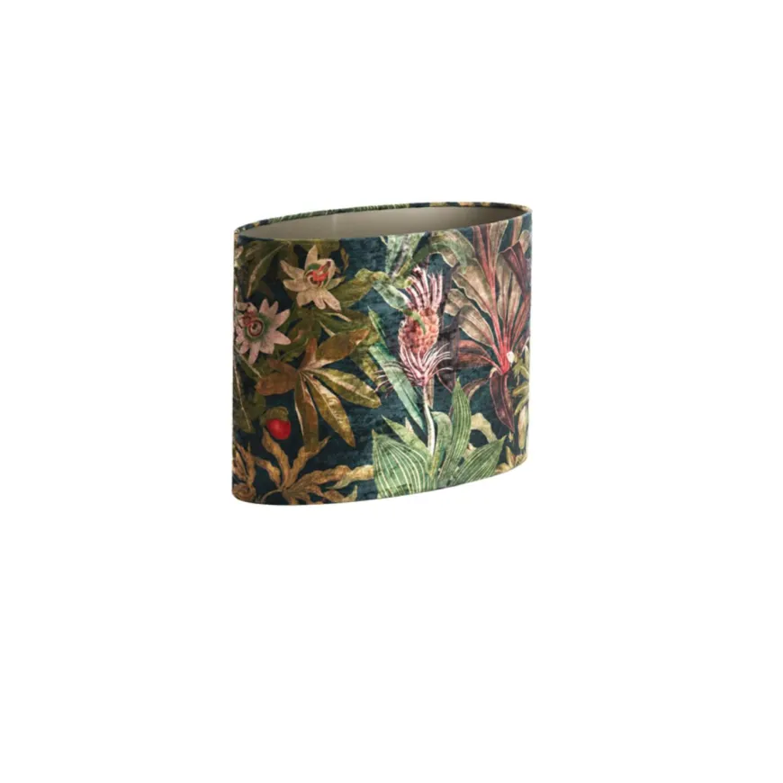 Light en Living Lampenkap ovaal recht smal 45-21-32 cm PASSION glans groen