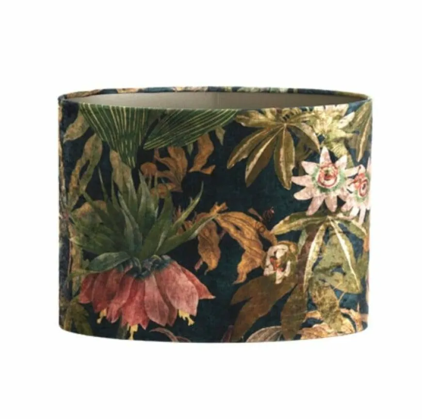 Light en Living Lampenkap ovaal recht smal 38-17,5-28 cm PASSION glans groen
