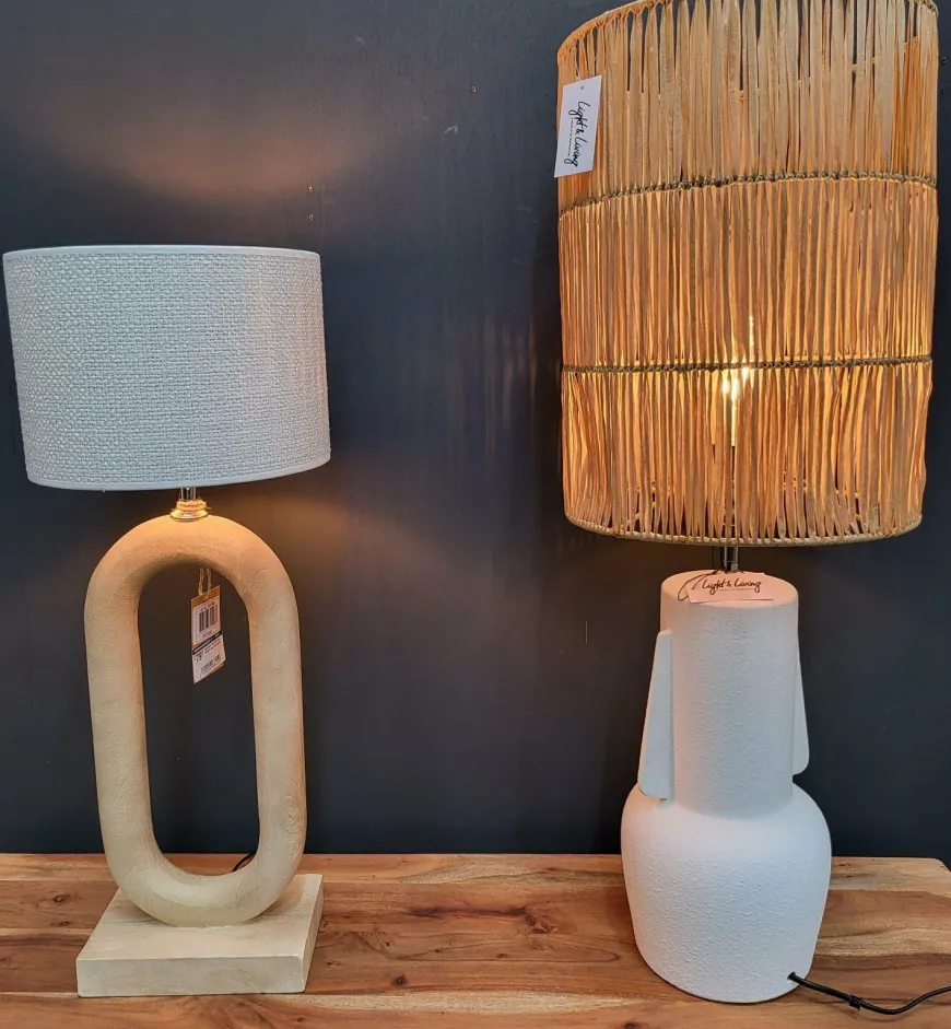 Light en Living Lampvoet Ø19,5x47 cm MATARAM keramiek mat crème