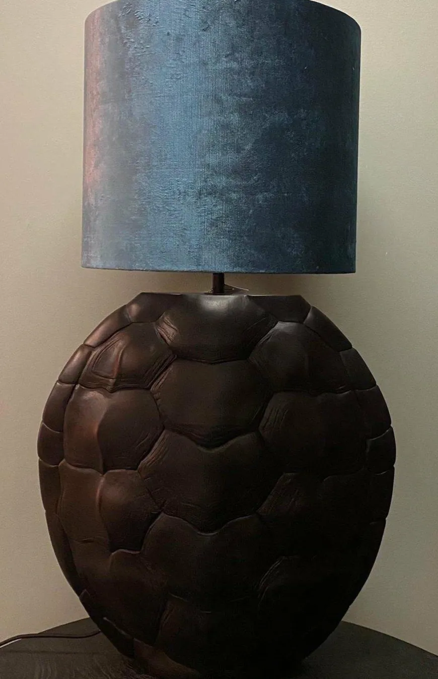 Light en Living Lampvoet TURTLE mat zwart 54,5 cm hoog