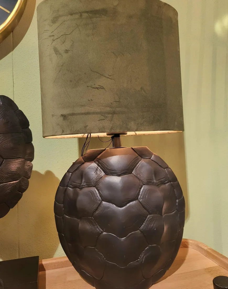 Light en Living Lampvoet TURTLE mat zwart 54,5 cm hoog