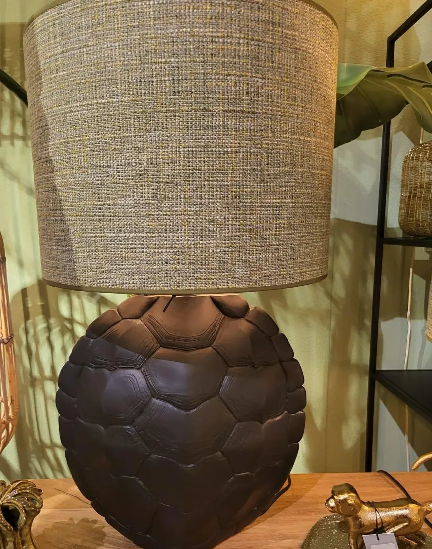 Light en Living Lampvoet TURTLE mat zwart 54,5 cm hoog