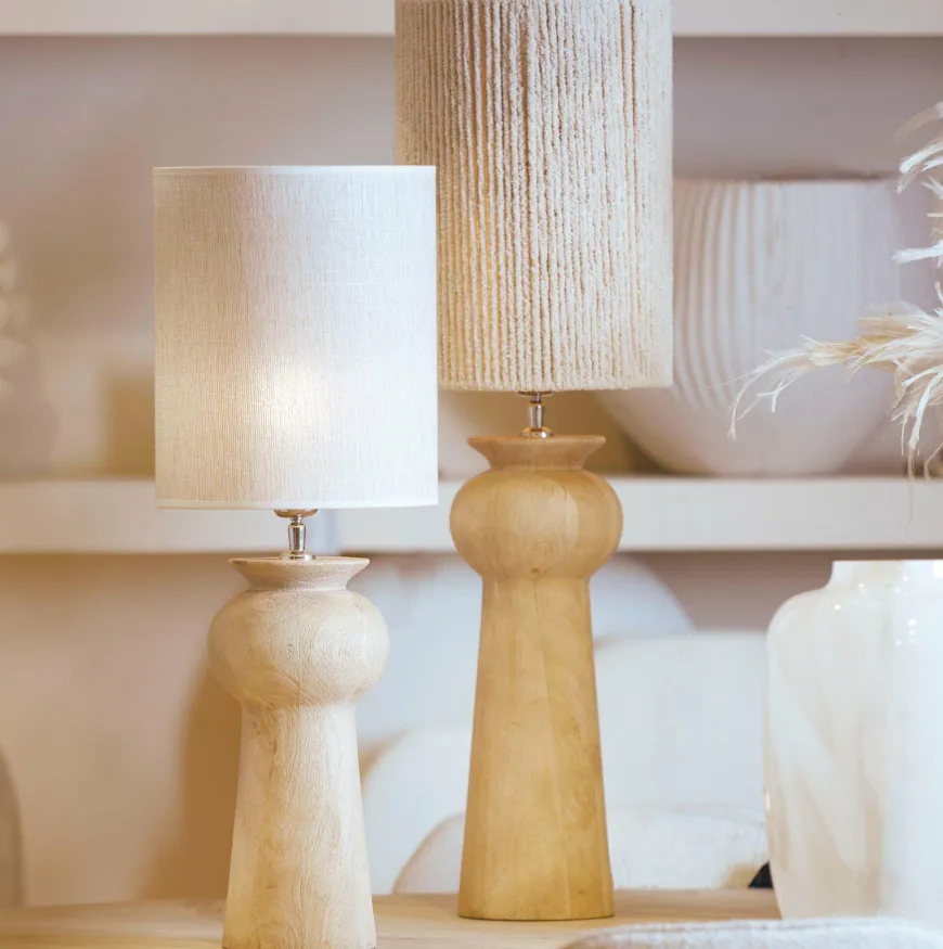 Light en Living Lampvoet Ø17x35 cm BAGLIO hout mat naturel
