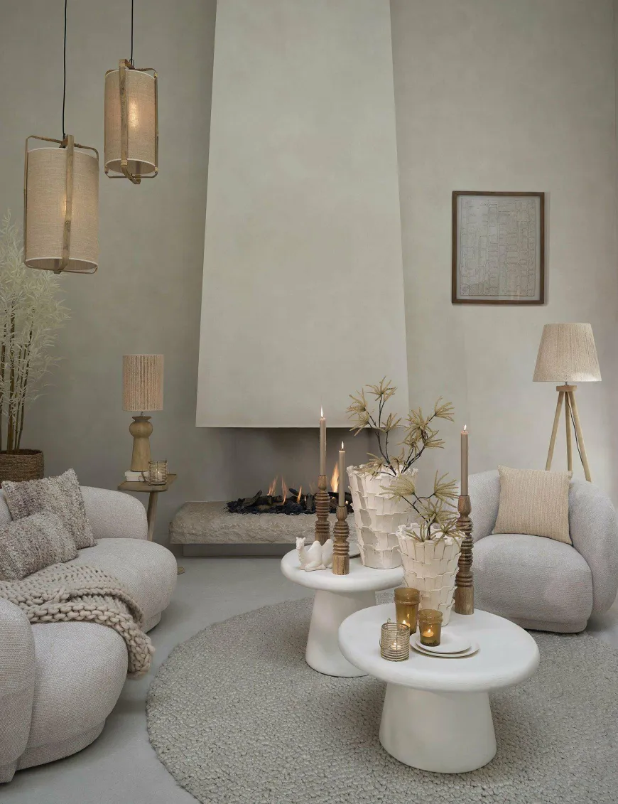 Light en Living Lampvoet Ø17x35 cm BAGLIO hout mat naturel