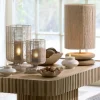 Light en Living Lampvoet Ø25x9 cm EBOLI hout mat naturel