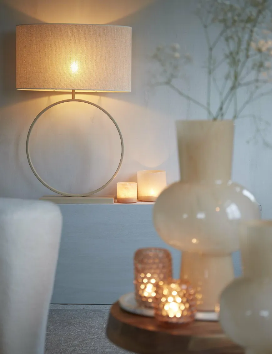 Light en Living Lampvoet LIVA crème - Diverse afmetingen