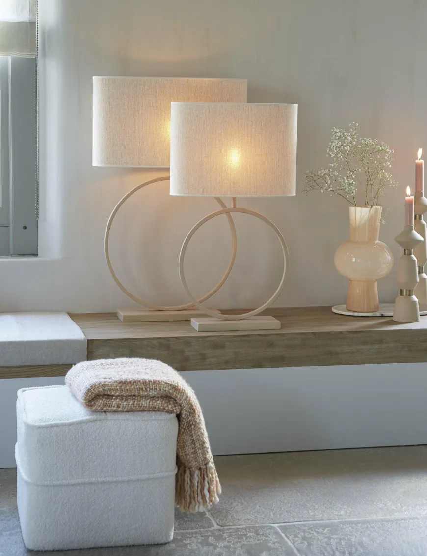 Light en Living Lampvoet LIVA crème - Diverse afmetingen