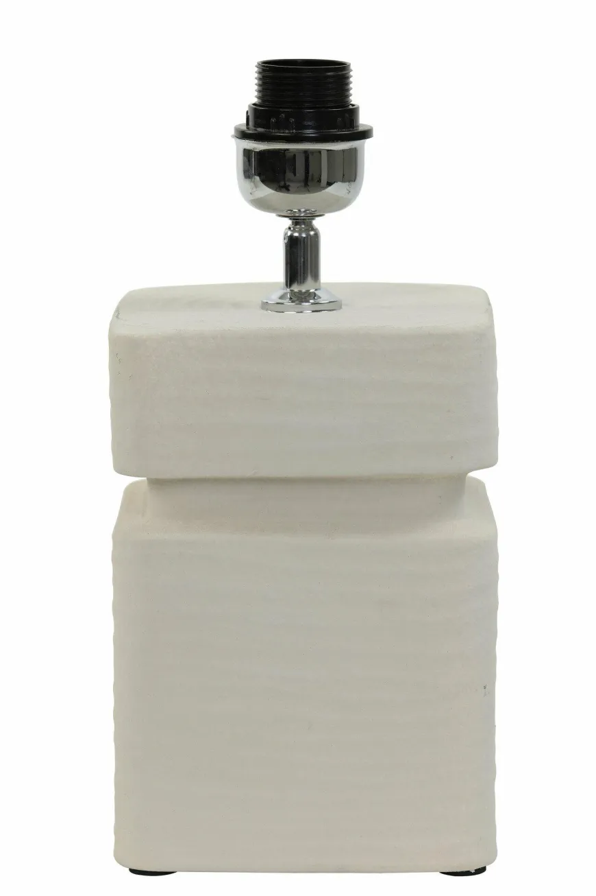 Light en Living Lampvoet 16x16x32 cm AMTA keramiek crème