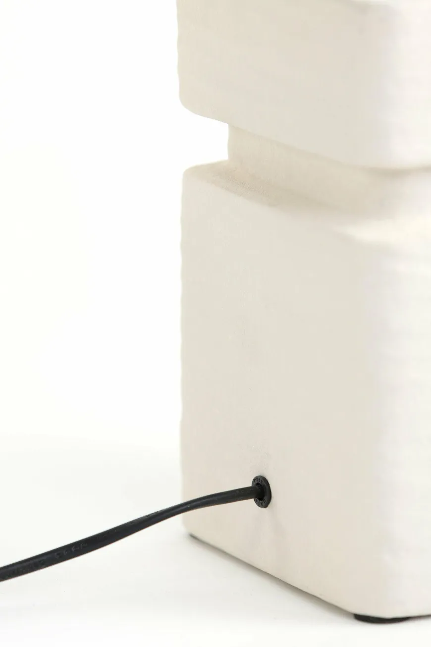 Light en Living Lampvoet 16x16x32 cm AMTA keramiek crème