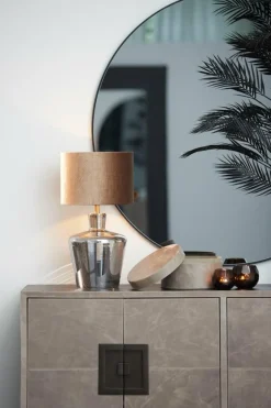 Light en Living Lampvoet Ø25x35 cm MYLES smoke glas+antiek brons