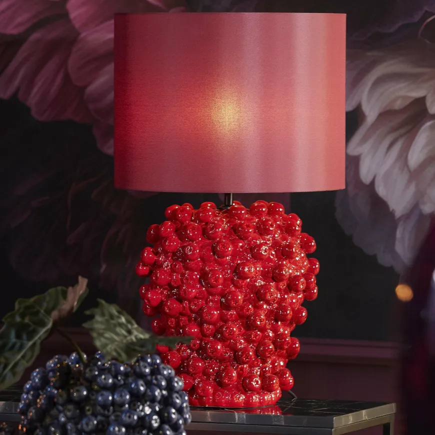 Light en Living Lampvoet Ø31,5x35 cm BERRIES keramiek rood