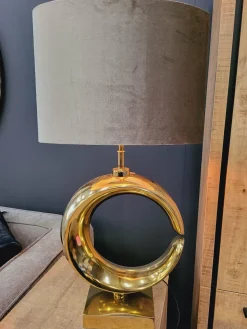 Light en Living Lampvoet 37x20x60 cm MAAN licht goud