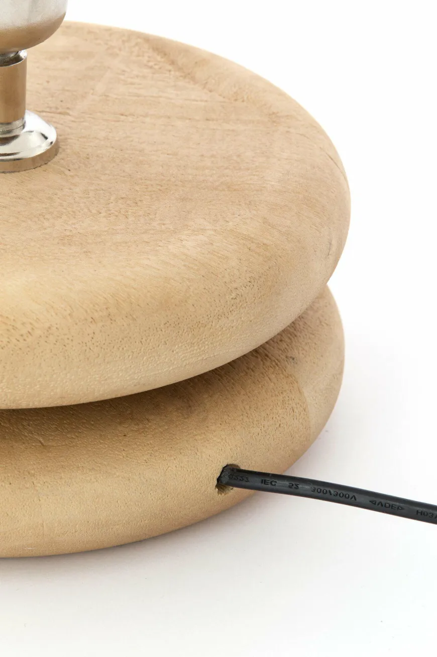Light en Living Lampvoet EBOLI Ø20x9 cm Hout Mat Naturel – Light & Living
