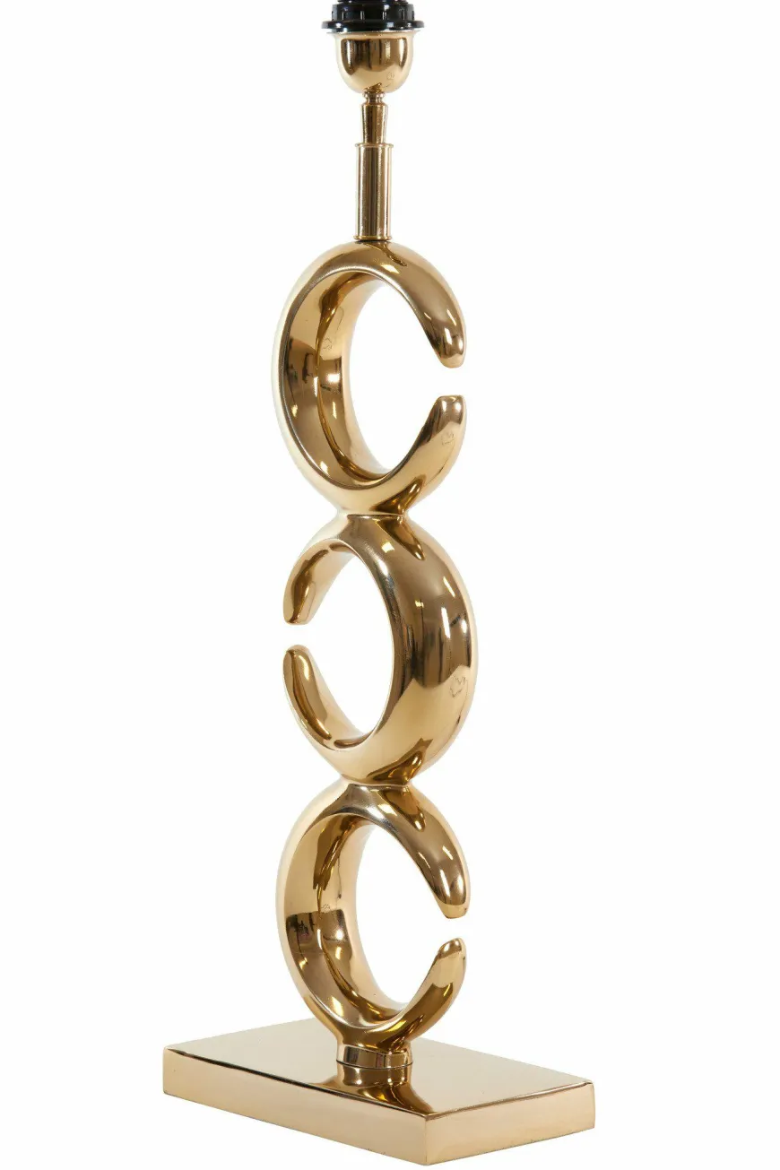 Light en Living Lampvoet 23x13x65 cm MAAN licht goud