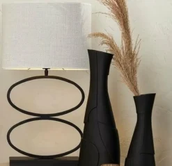 Light en Living Lampvoet STELIUS mat zwart - 33x17x42 cm