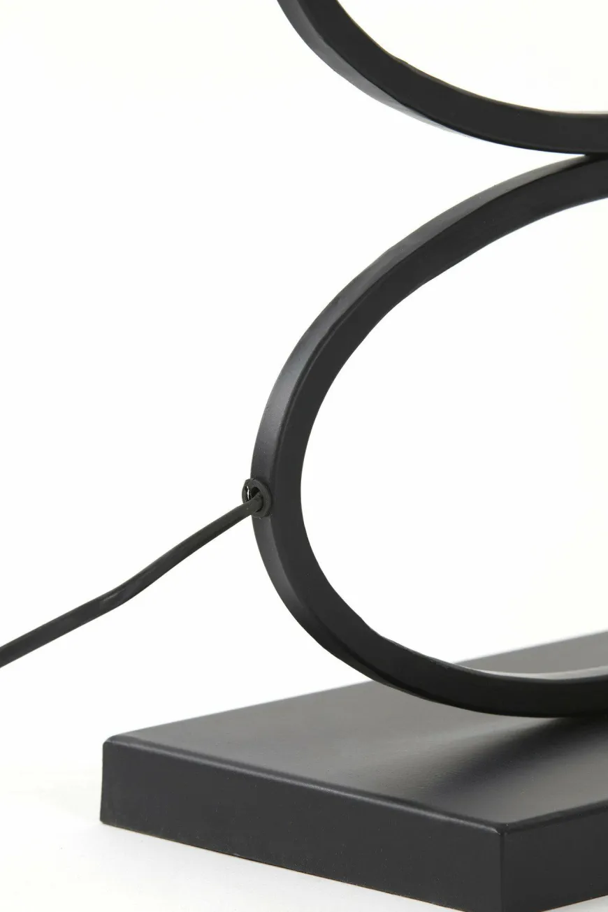Light en Living Lampvoet STELIUS mat zwart - 33x17x42 cm
