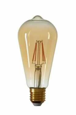 Light en Living LED hoekig Ø6,5x14,5 cm LIGHT 4W amber E27 dimbaar