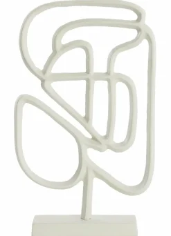 Light en Living Ornament op voet 24x8x39 cm GOLEZA crème