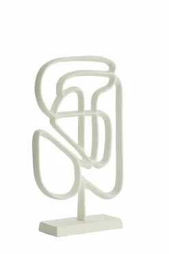 Light en Living Ornament op voet 24x8x39 cm GOLEZA crème