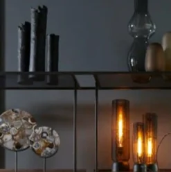 Light en Living Ornament op voet GOUYA agaat+mat zwart