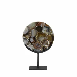 Light en Living Ornament op voet GOUYA agaat+mat zwart