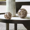 Light en Living Ornament Ø10X10 cm SAEL Glas Bruin+Creme+Glitter