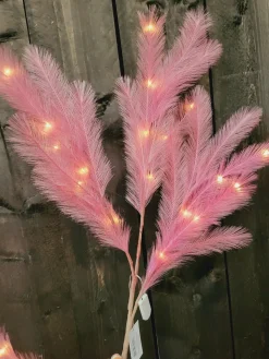 Light en Living Ornament LED 110 cm FEATHER rood / roze