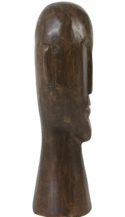 Light en Living Ornament 12x11x38 cm HEAD hout bruin