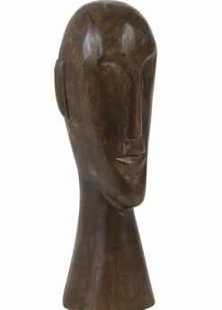 Light en Living Ornament 12x11x38 cm HEAD hout bruin