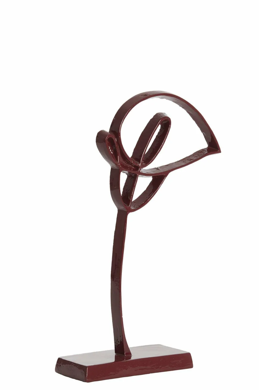 Light en Living Ornament op voet 19x8x38 cm CALLA glans bordeaux