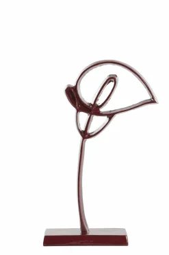 Light en Living Ornament op voet 19x8x38 cm CALLA glans bordeaux