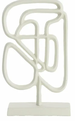 Light en Living Ornament op voet 18x8x31 cm GOLEZA crème