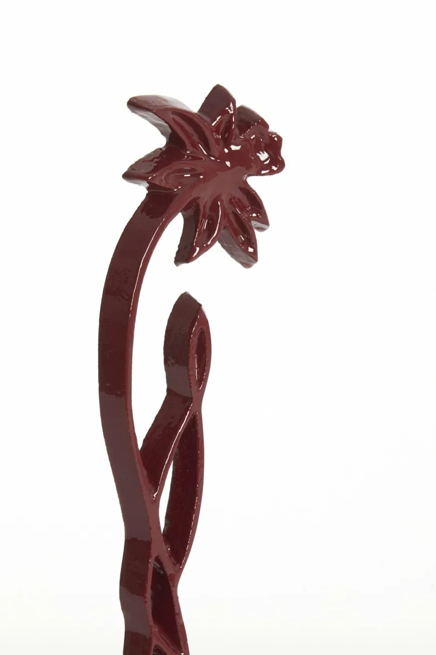 Light en Living Ornament op voet 13x8x30 cm DAFFODIL glans bordeaux