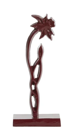 Light en Living Ornament op voet 13x8x30 cm DAFFODIL glans bordeaux