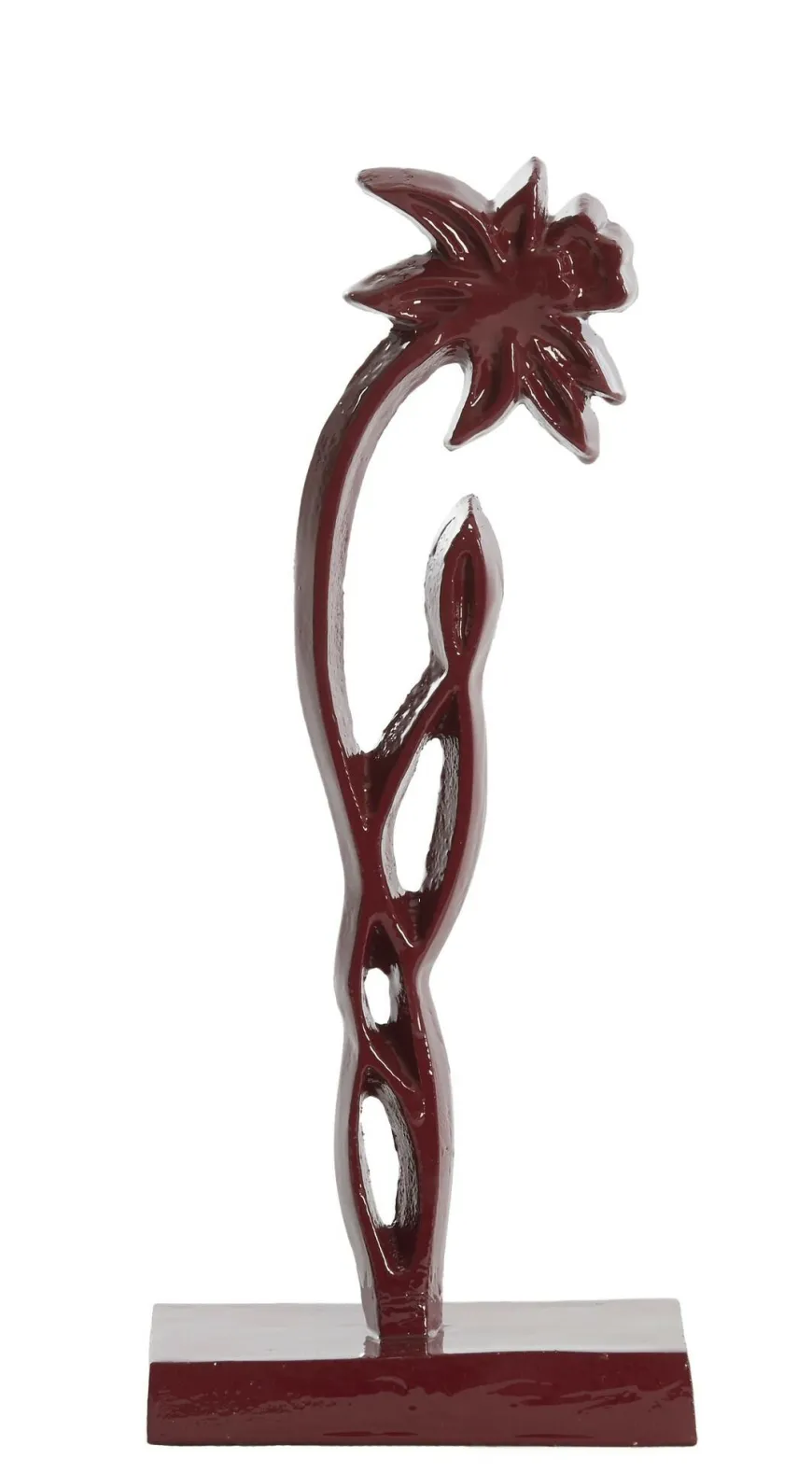 Light en Living Ornament op voet 13x8x30 cm DAFFODIL glans bordeaux