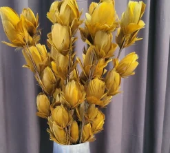 Light en Living Ornament 6 bloemen 90 cm TULIP okergeel