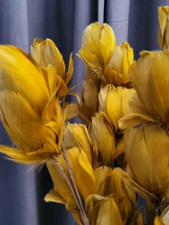 Light en Living Ornament 6 bloemen 90 cm TULIP okergeel