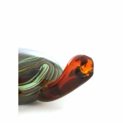 Light en Living Ornament 19x16x7 cm TURTLE glas amber+groen