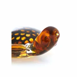 Light en Living Ornament 15,5x14,5x7 cm TURTLE glas amber+amber-zwart