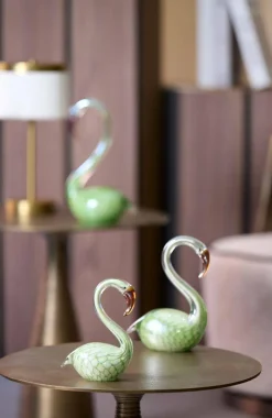 Light en Living Ornament 12x7x17 cm SWAN glas groen