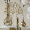 Light en Living Ornament op voet 36x10x48 cm LEAF goud+marmer wit