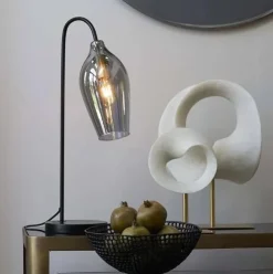 Light en Living Ornament op voet 34x18x43 cm VODICE crème+antiek brons