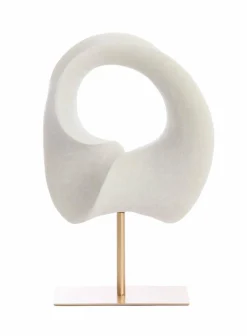 Light en Living Ornament op voet 34x18x43 cm VODICE crème+antiek brons